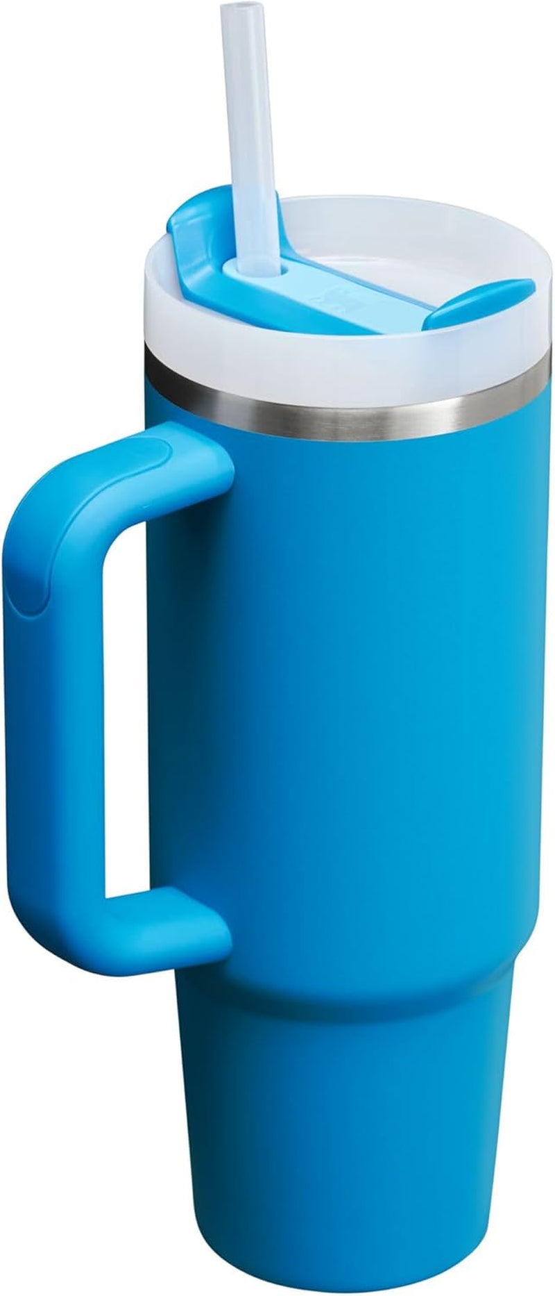 Quencher H2.0 30 Oz Tumbler with Handle and Straw | Flowstate 3-Position Lid | Travel Cup Holder Compatible | Insulated Stainless Steel | BPA-Free | Azure Color
