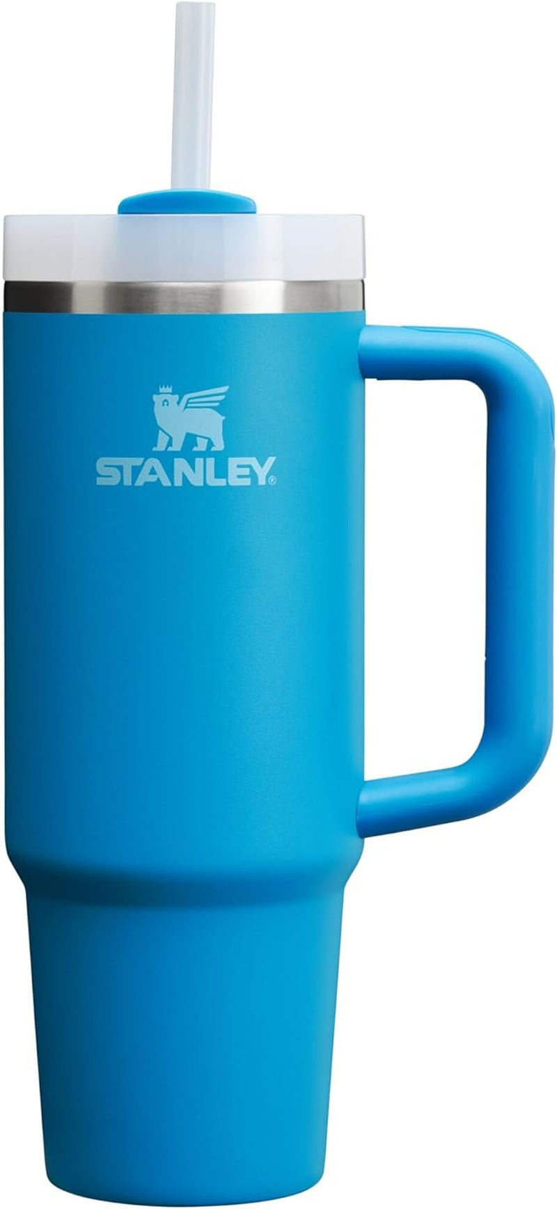 Quencher H2.0 30 Oz Tumbler with Handle and Straw | Flowstate 3-Position Lid | Travel Cup Holder Compatible | Insulated Stainless Steel | BPA-Free | Azure Color