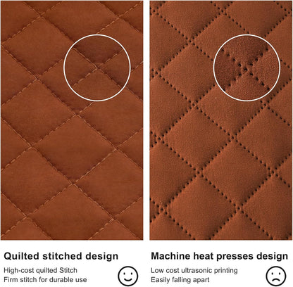 King Size Quilt Set in Burnt Orange, Lightweight Reversible Comforter Bedspread, Soft Rust Diamond Quilted Bedding Set, Includes 1 Quilt and 2 Pillow Shams, Ideal for All Seasons